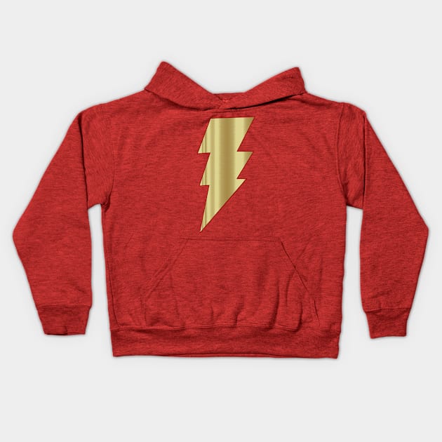 SHAZAM - Faux metal Kids Hoodie by ROBZILLA